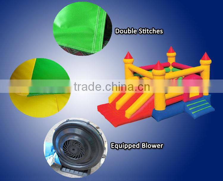 Custom-made JT-14206B children amusement park Inflatable bouncer castle slide