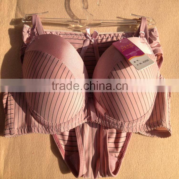 1.05USD New Products Updated Strip Style Ladies Big Cup Lovely Sexy Girls Bra And Panty, 5 Colours/38-42C Cups(kctz015)
