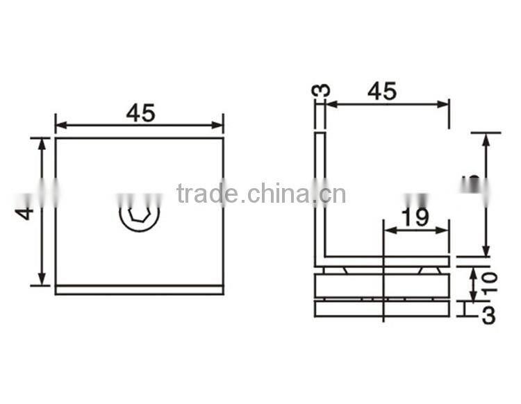 Stainless steel glass jar with metal clip and SS handrail clamps and handrail glass fixing