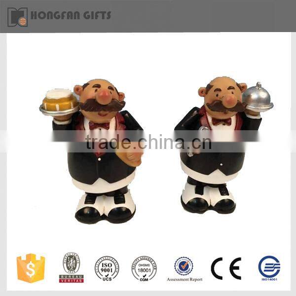2015 new product kitchen ware decoration resin chef