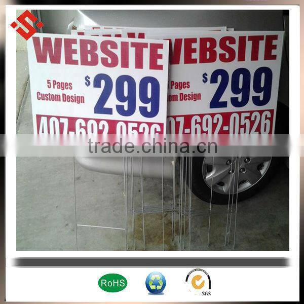 pp coroplast sheet silkscreen custom sign board 4mm thick 750gsm pp board