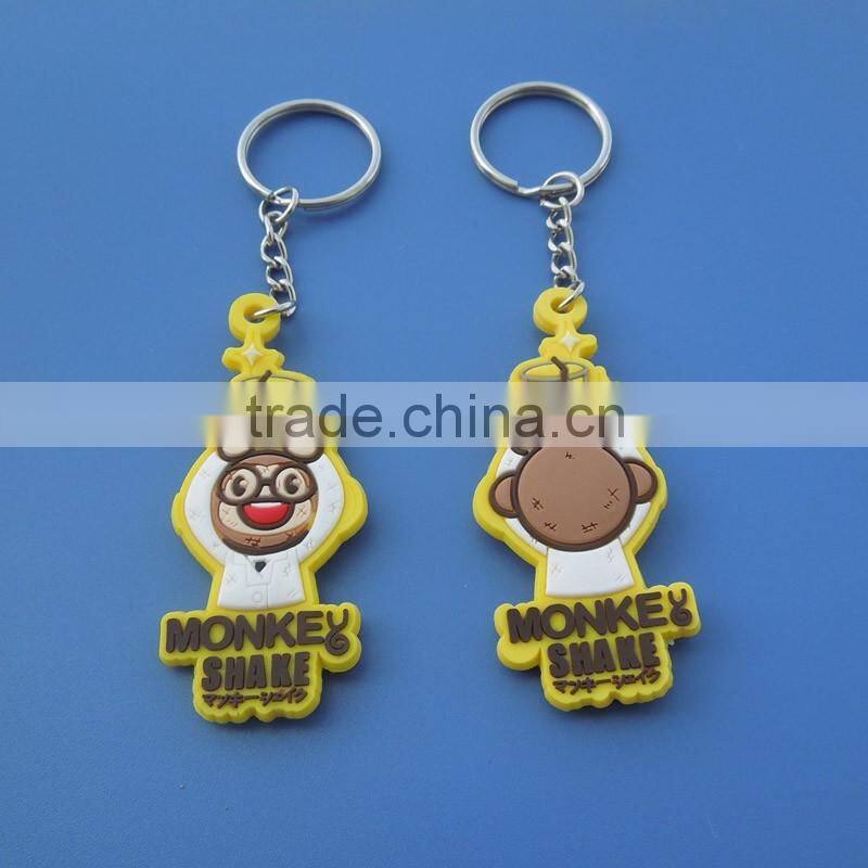 custom letters AG rubber pvc keychain keyring