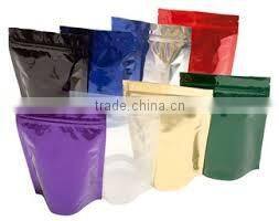 Resealable aluminum foil packaging bags