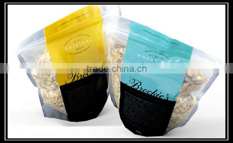 Colorful printing Protein powder stand up zipper bag