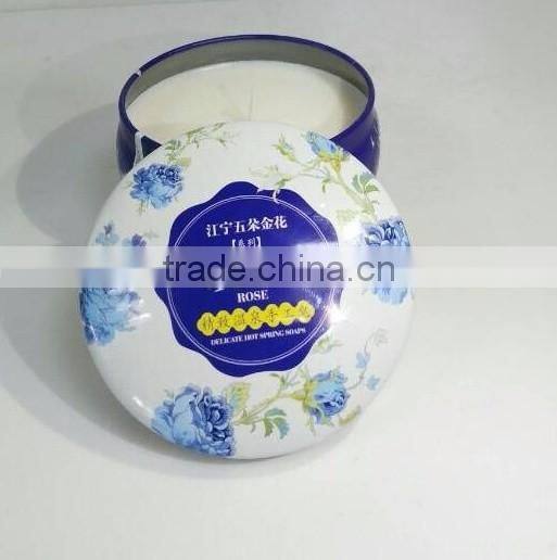 Round aromatherapy candles in tin wholesale/ tin candle/ glass candle with custom printing logo