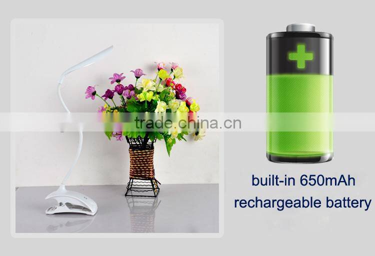 Gift JK-853C USB Power white Color LED table Light Clips reading lights with flexible tube desk bed lighting