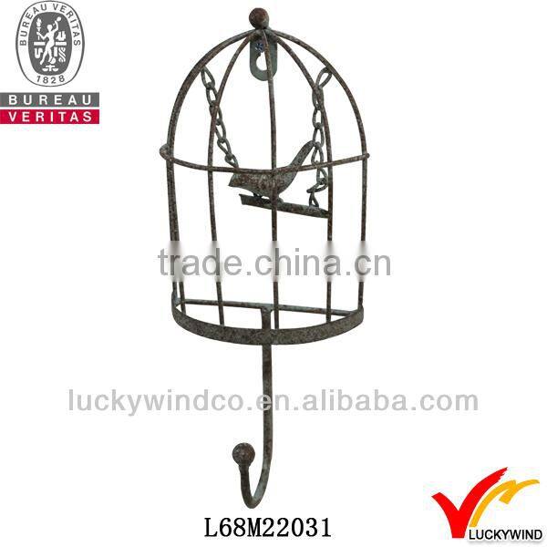 2014 new cage design wall rustic metal hook