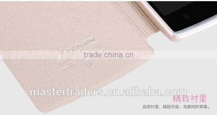 Origianl NILLKIN Sparkle Series Flip Luxury PU Leather Case Skin Back Cover For One Plus MT-2749