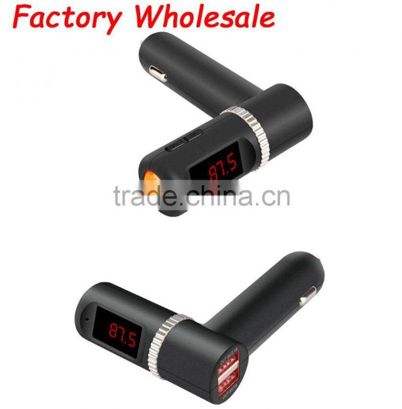 Free Sample BC08 fm transmitter bluetooth handsfree car kit MP3 player USB car charger