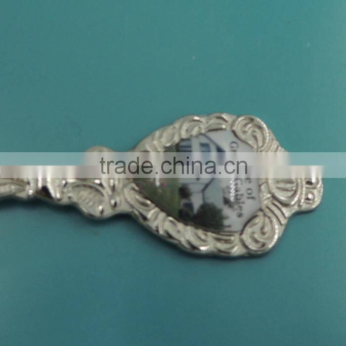 custom design metal silver spoon for souvenir