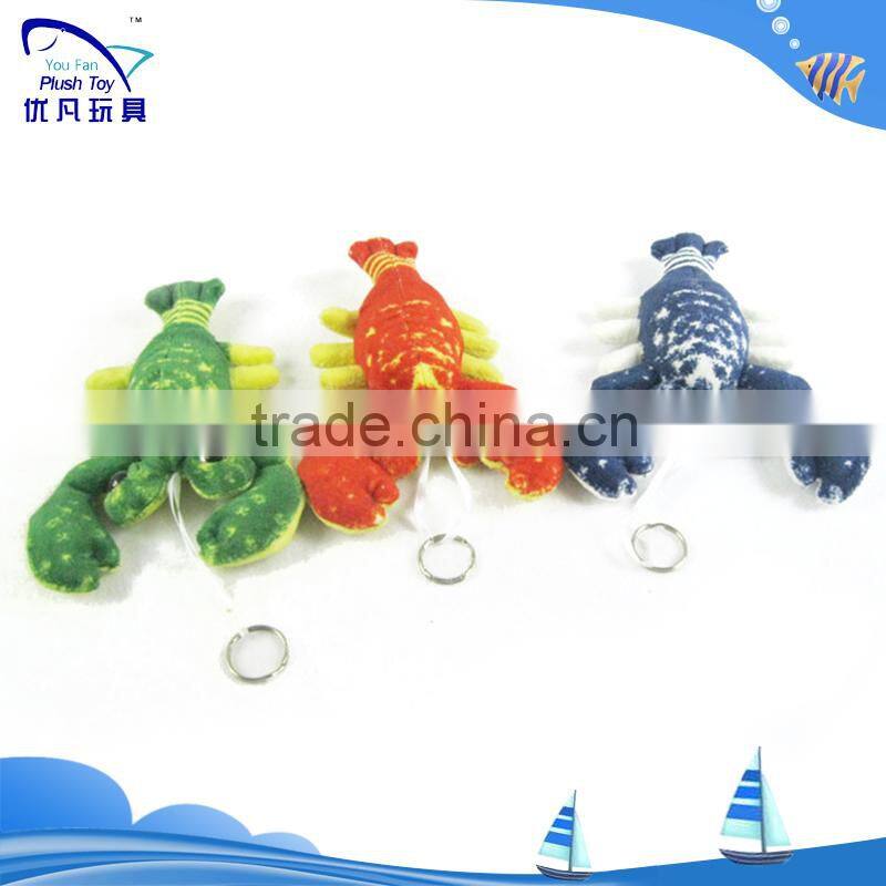 Cute soft simulate lobster toys/plush keychain/soft lobster pendant