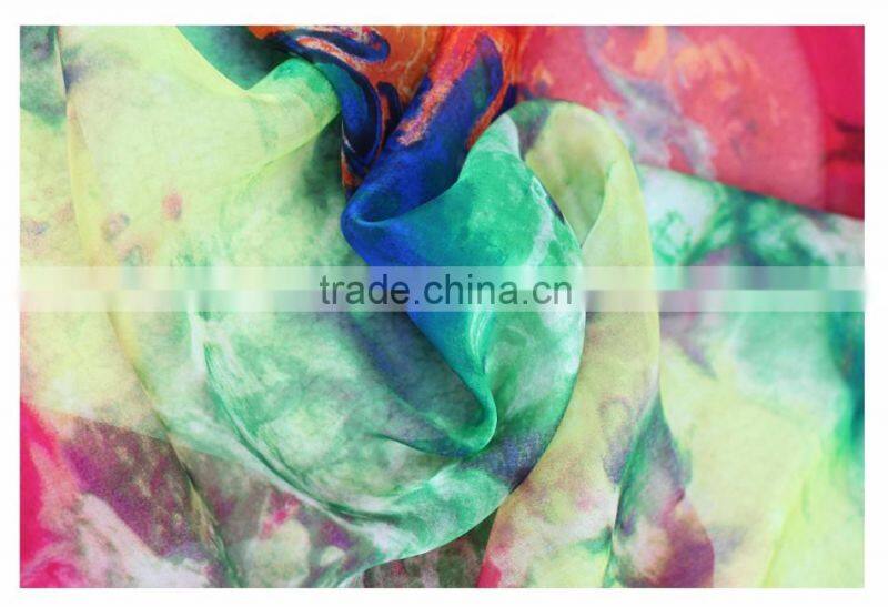 Chiffon Flower,colorful flower for dress flower design printed chiffon fabric