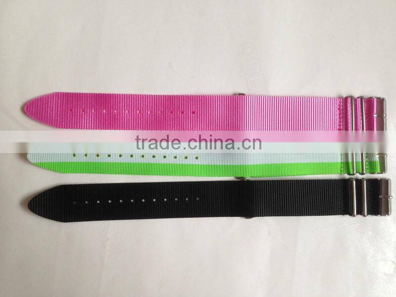 Assorted Color Nato Watch Strap With IP Gold Rose buckle