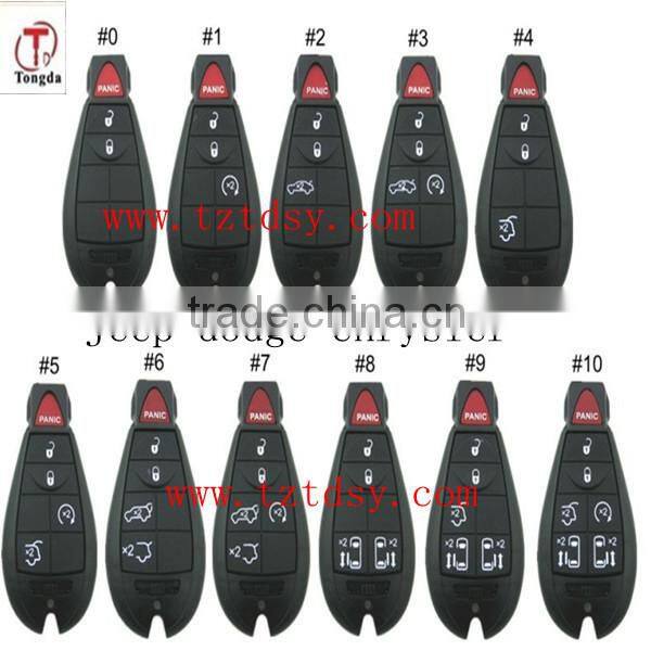 Top sale 3+1 button remote key case for Dodge and CHRYSLER Jeep