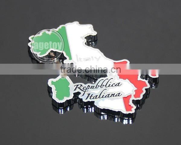 Italy Map Shape Travel Souvenirs Tourist Promotion Custom Metal Fridge Magnet Sticker