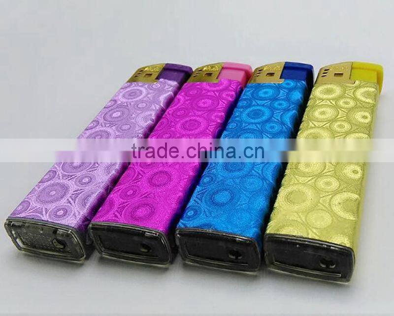 Customized paper rhinestone lighters crystal auto cigarette gas lighter importers