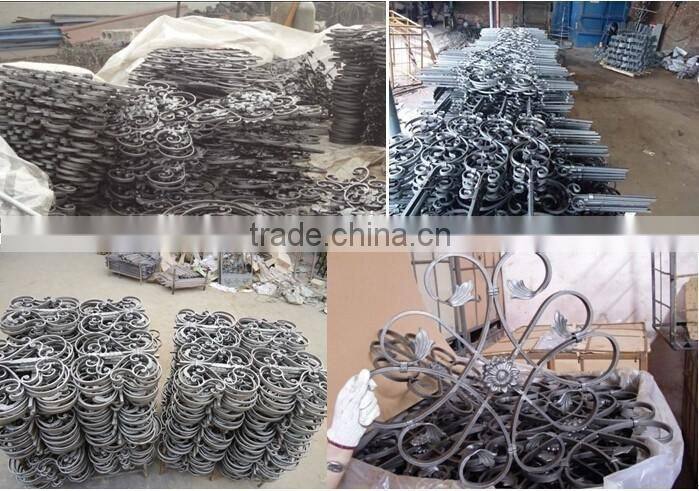 handmade hammered wrought iron scroll bending panels for gate