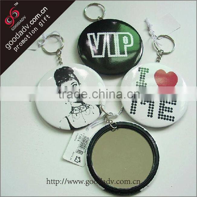 new products for 2014 promotional gifts tin pocket mirrow