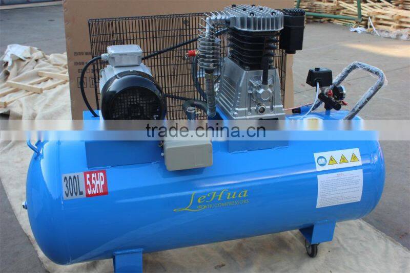 5.5hp 300L 80mm*2 cylinder belt driven air compressor