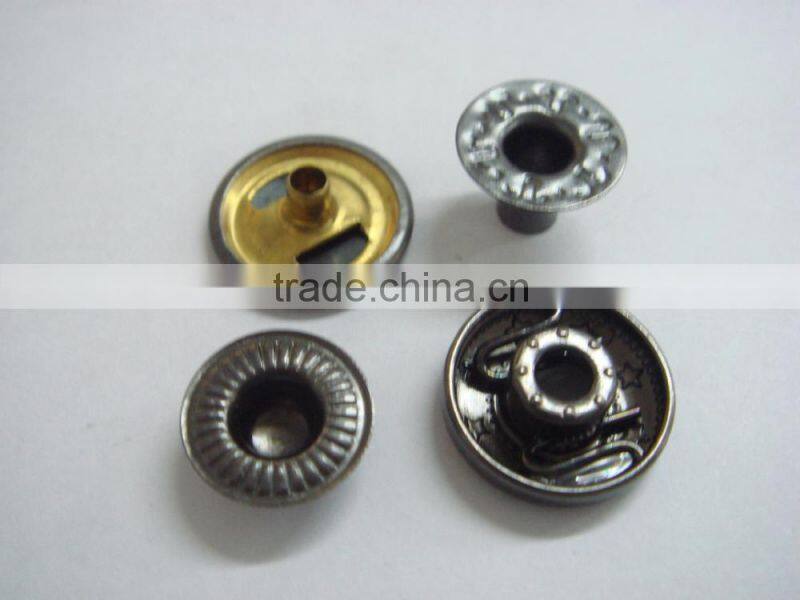 14mm fashion customer design metal spring snap button for chrild clothing