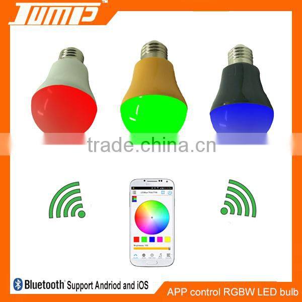 ShenZhen factory dimmable multi-colors smart APP bluetooth Ios android control smart led bulb