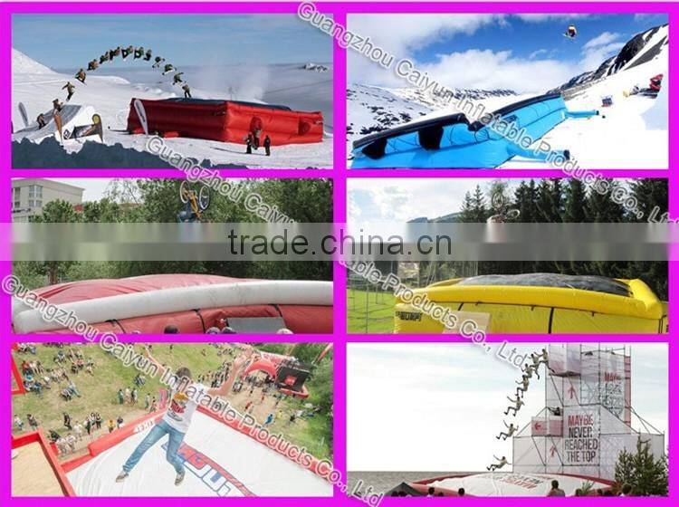 Top sale inflatable big air bag for bike/stunt/snowboard/skiing