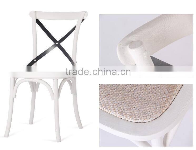 nature wood cross x back dining chair
