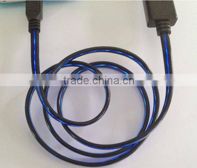 Mobile Phone Data Cable LED Light USB Cable For Android Smartphone