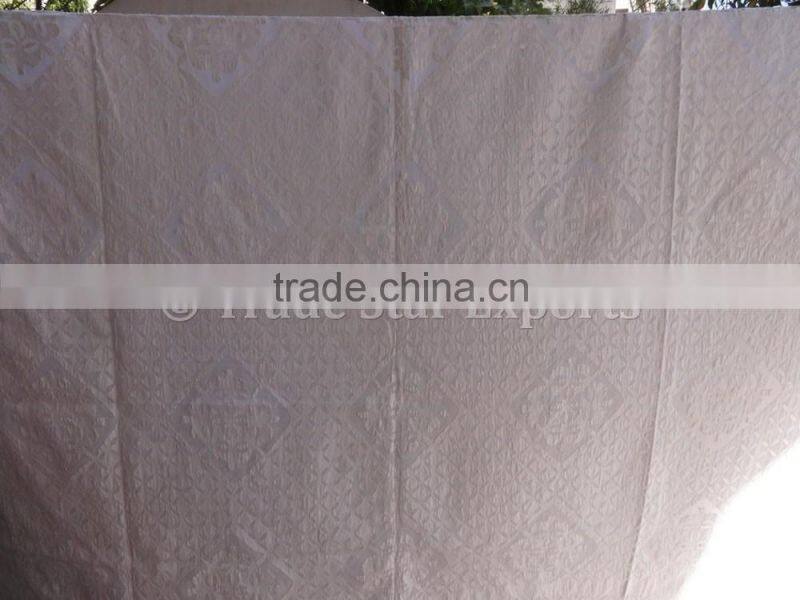 Duvet Cover Cutwork Embroidery Cotton Organdy Fabric Hand Applique Patterns Indian Bedding