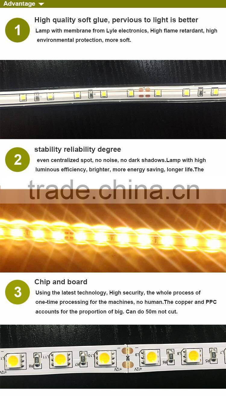 High Lumens 60led 3000K 5050 led strip Light