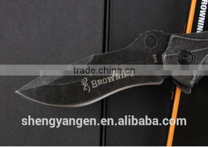 OEM Browning B49 outdoor multifunctional camping hunting survival folding blade knife/knives