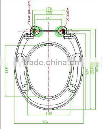 Customised printed flower toilet seat