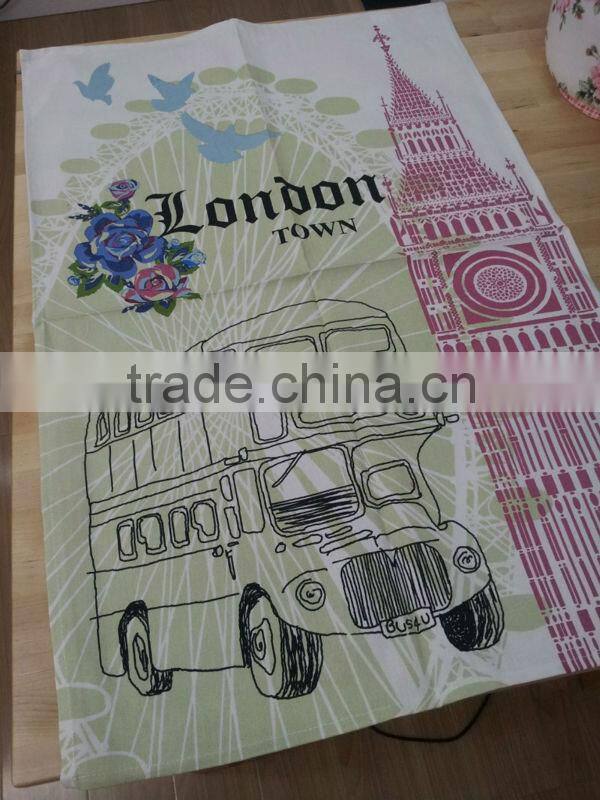 2015 new fashion cotton /linen tea towels for home decoration ,cheap promotional gift in high quality london street-34