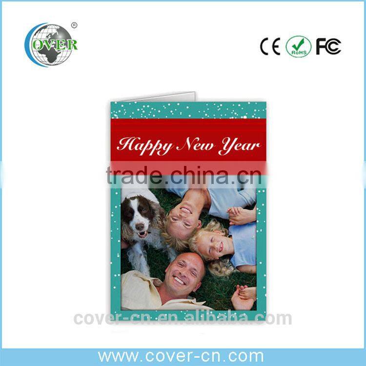 Custom 2015 Newest christmas music greeting card New Year sound voice recording card