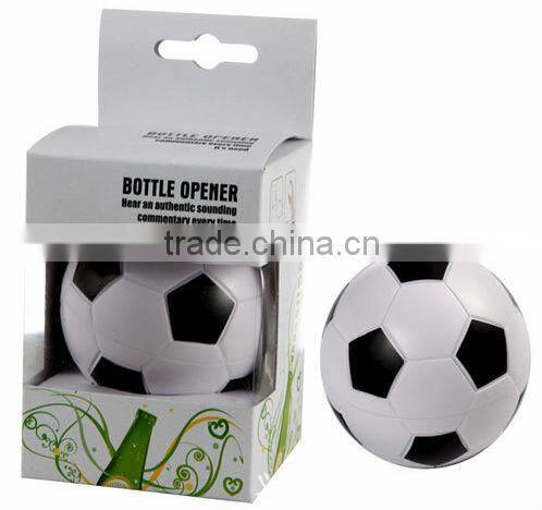 musical football plastic bottle opener with custom music and logo