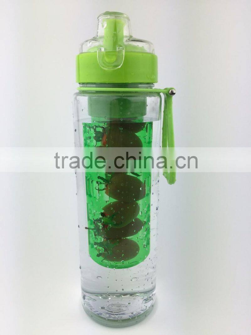 2016 new design tritan BPA Free fruit infusion joyshaker bottle water bottle