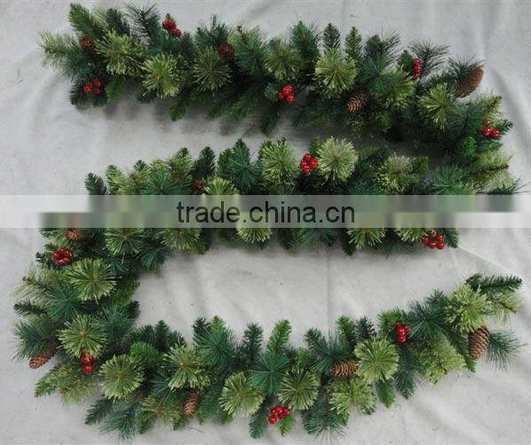 Outdoor PVC decorative christmas garland,christmas decoration