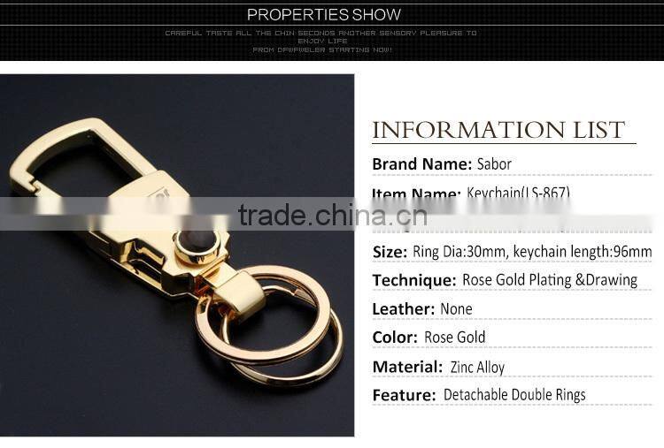 Multi Function Whole Gold Plating Custom Metal Keychain