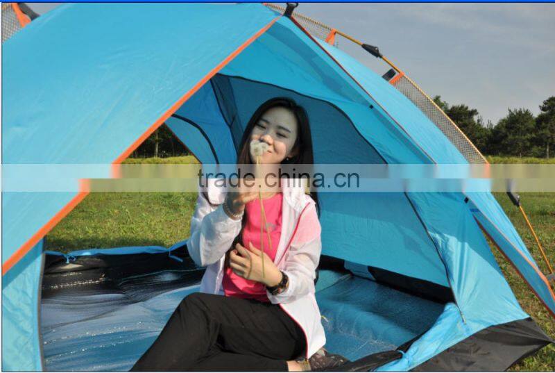 polyester fabric and 3 - 4 person Tent type auto open tent