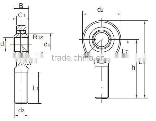 Rod End - SAL...ES 2RS/SALA..ES 2RS/GAL..DO 2RS/EA..2RS spherical plain bearing