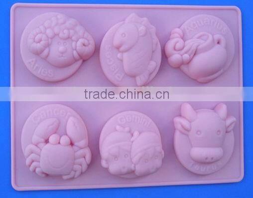 FDA/LFGB/SGS approved high quality 3d animal shape silicone chocolate mold