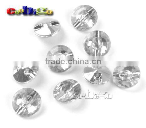 20L(13mm)White Acrylic Cut Culet Back Fashion Rhinestone&Crystal Button For Stylish Bags Garment Shoes #FLN012-20L(06)