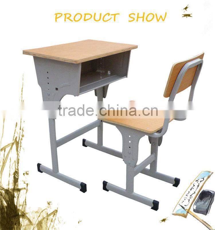 New school furniture student desk Handle adjustable student desk and chair sets 2014 wholesale student chair school furniture