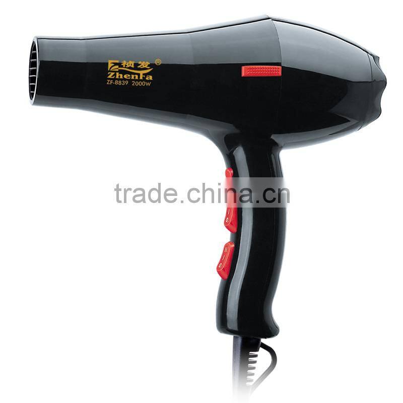 professional AC motor hair dryer strong wind hair dryer with low noise ZF-8839