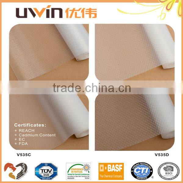 durable anti slip non-adhesive wipe clean plastic eco-friendly shelf liner
