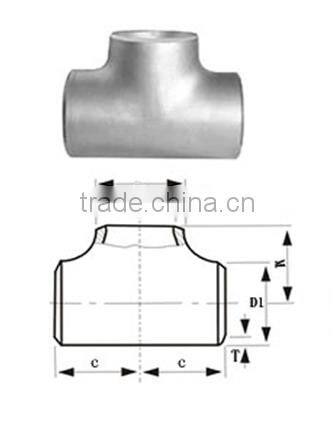ansi/asme b16.9 reducing tee