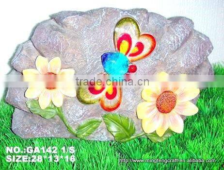 Polyresin Dragonfly Stone Solar Light Crafts