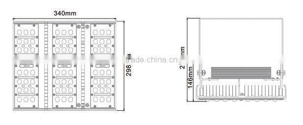 Modular Lightweight IP65 90W LED Tunnel Light