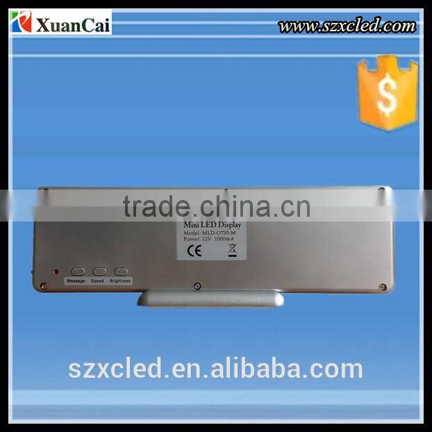 8*48 size Led desktop rechargeable display being controlled by IR