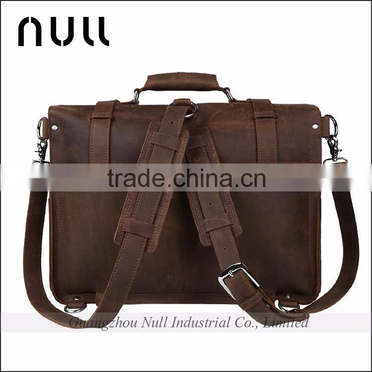 mens genuine leather messenger bag briefcase